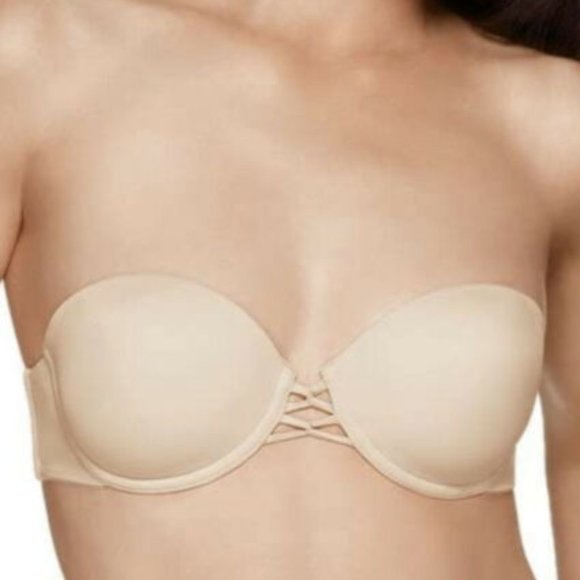 Wacoal Strapless Bra Custom Contours Convertible 36C Nude/Beige - Picture 6 of 6